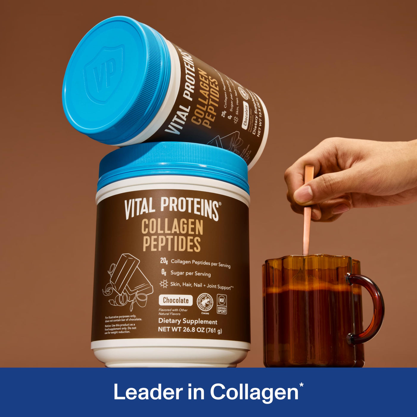 Vital Collagen Peptides Powder, Helps Support Hair, Skin, Nails, Bones and Joints - Vanilla 11.5 oz