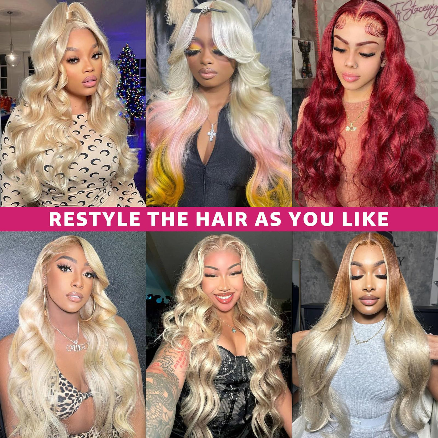 30 Inch Honey Blonde Ombre 13x6 Lace Front Wigs Human Hair 200% Density Highlight Body Wave HD Lace Front Wigs Human Hair Pre Plucked Glueless P4/27 Colored Honey Blonde Wig for Women