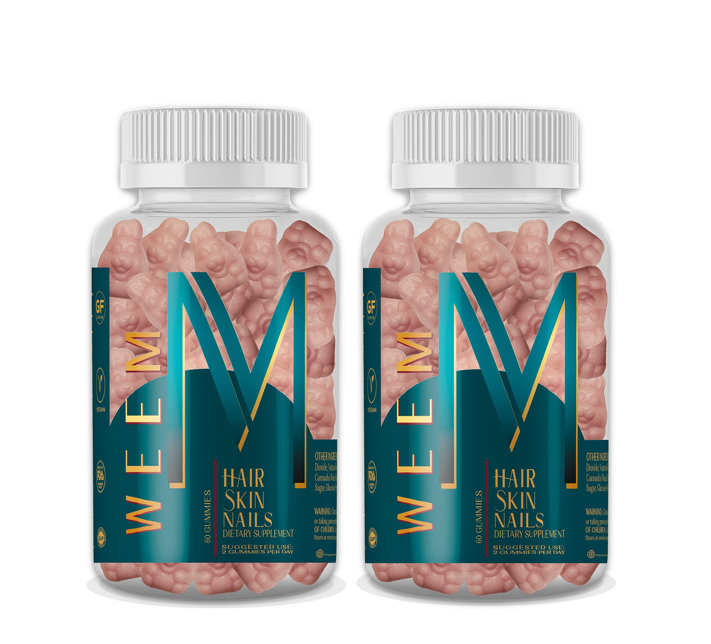 Hair Skin and Nails Gummies - Supports Healthy Hair - Vegan biotin Vitamins for Women & Men Supports Faster Hair Growth, Stronger Nails, Healthy Skin, Extra Strength (1)