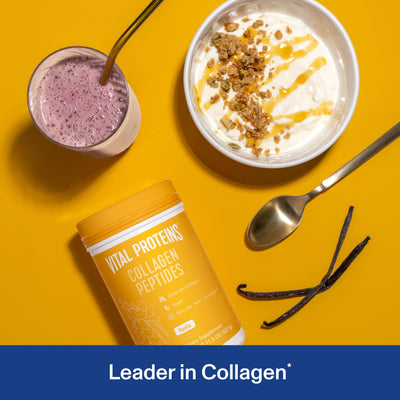 Vital Collagen Peptides Powder, Helps Support Hair, Skin, Nails, Bones and Joints - Vanilla 11.5 oz