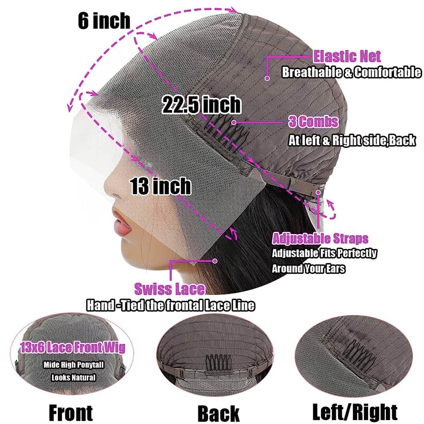 30 Inch Honey Blonde Ombre 13x6 Lace Front Wigs Human Hair 200% Density Highlight Body Wave HD Lace Front Wigs Human Hair Pre Plucked Glueless P4/27 Colored Honey Blonde Wig for Women