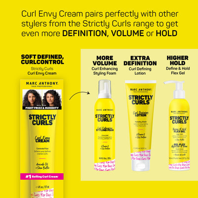 Marc Anthony Curl Defining & Enhancing Lotion, Strictly Curls - Moisturizing Detangler with Vitamin E & Silk Protein for Long-Lasting Frizz-Free - Bounce & Shine For Wavy, Dry or Damaged Hair