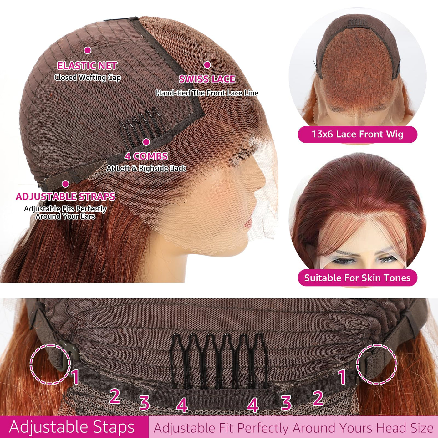 30 Inch Honey Blonde Ombre 13x6 Lace Front Wigs Human Hair 200% Density Highlight Body Wave HD Lace Front Wigs Human Hair Pre Plucked Glueless P4/27 Colored Honey Blonde Wig for Women