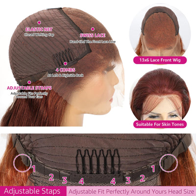 30 Inch Honey Blonde Ombre 13x6 Lace Front Wigs Human Hair 200% Density Highlight Body Wave HD Lace Front Wigs Human Hair Pre Plucked Glueless P4/27 Colored Honey Blonde Wig for Women