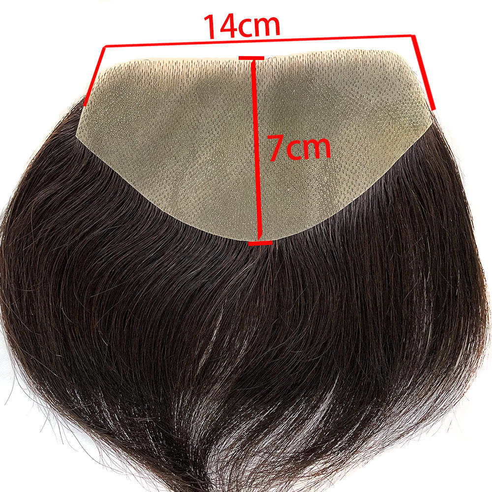 Front Men Toupee Human Hair Piece For15CM