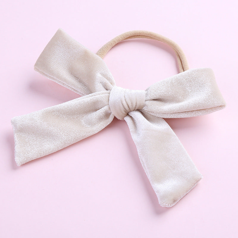 Kids Girls Nylon Bow Hair Band