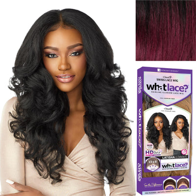 Sensationnel What lace 13x6 wigs - latisha synthetic wig cloud 9 with preplucked hairline hd lace - Whatlace Latisha (1 JETBLACK)