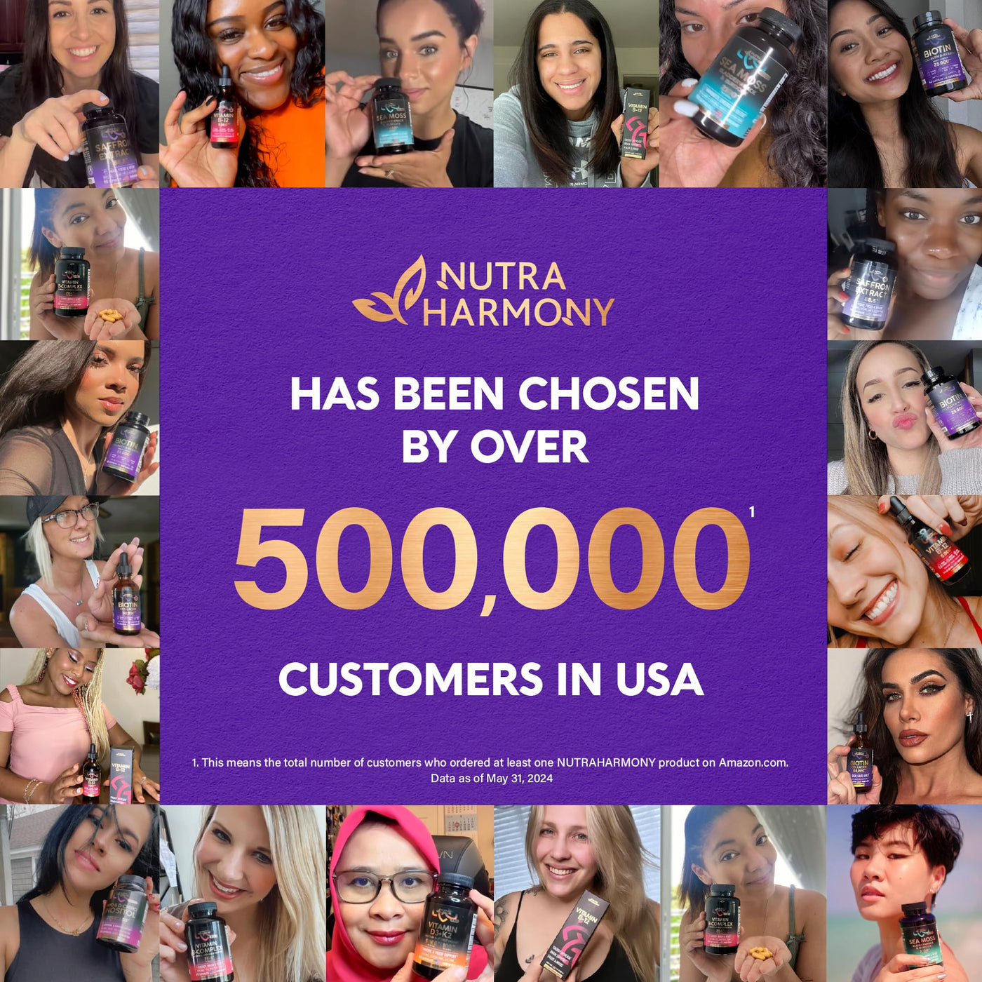 Biotin | Collagen | Keratin - Hair Growth Support, Skin & Nails - Women & Men | 60 Capsules