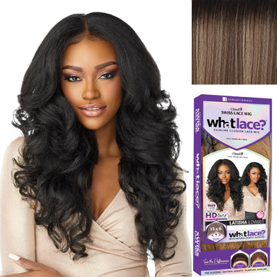 Sensationnel What lace 13x6 wigs - latisha synthetic wig cloud 9 with preplucked hairline hd lace - Whatlace Latisha (1 JETBLACK)