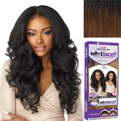 Sensationnel What lace 13x6 wigs - latisha synthetic wig cloud 9 with preplucked hairline hd lace - Whatlace Latisha (1 JETBLACK)