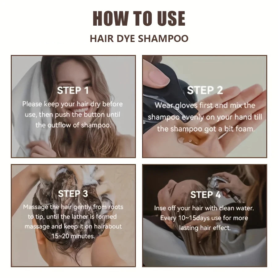 Rosemary & Ginger Black Hair Color Shampoo 3-in-1