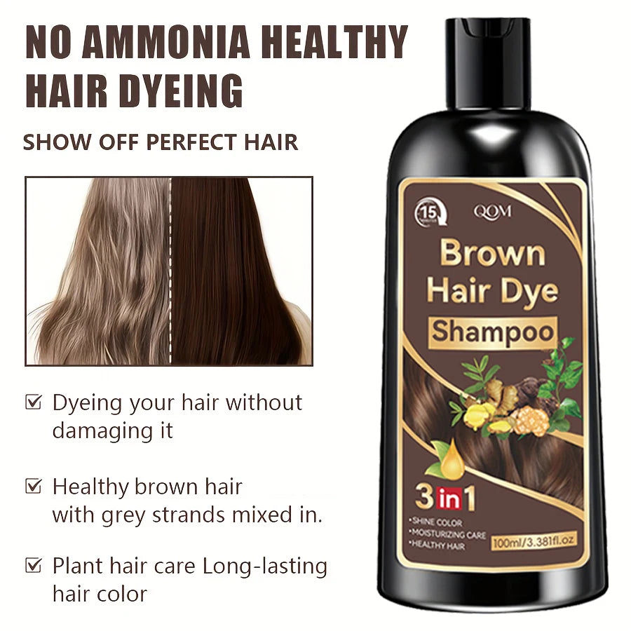 Rosemary & Ginger Black Hair Color Shampoo 3-in-1
