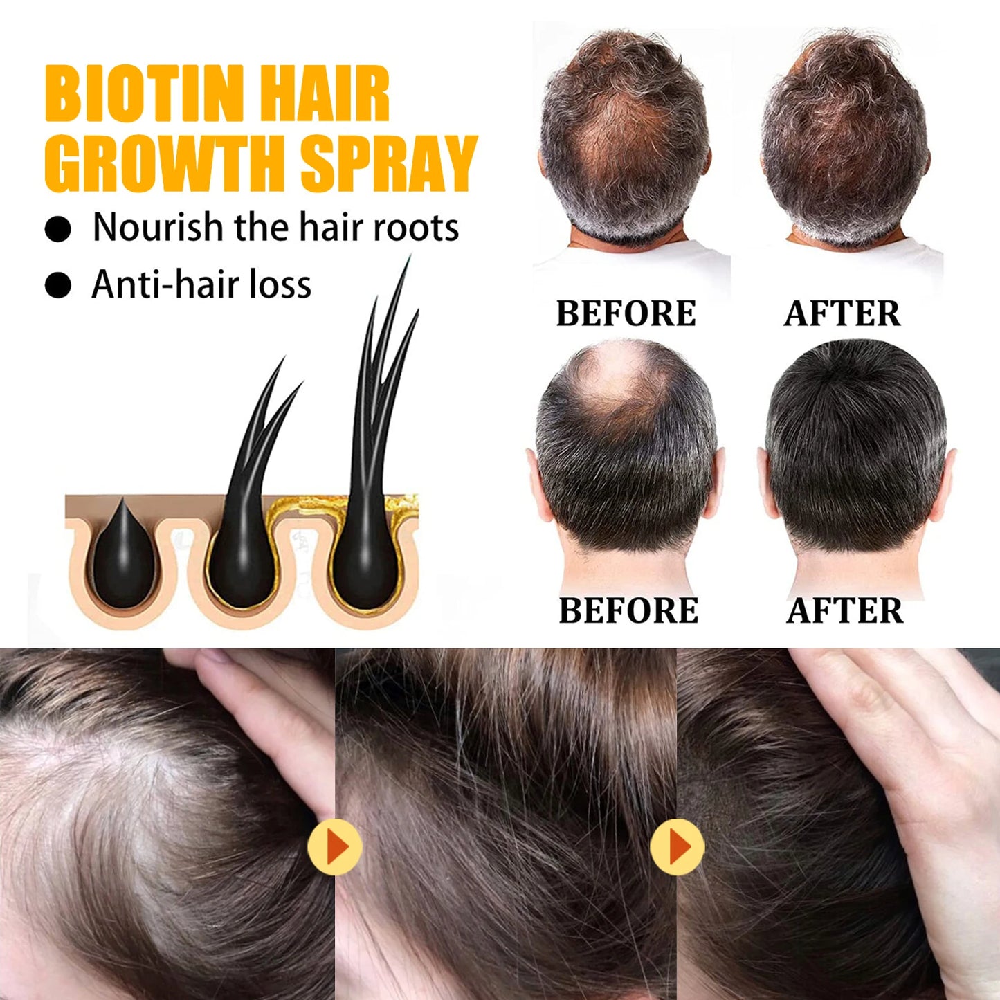Biotin Hair Strengthening Spray for Thicker Looking Hair