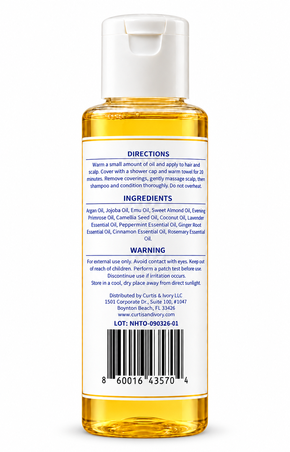 Curtis & Ivory Nourishing Hair Treatment Oil – 4 fl oz
