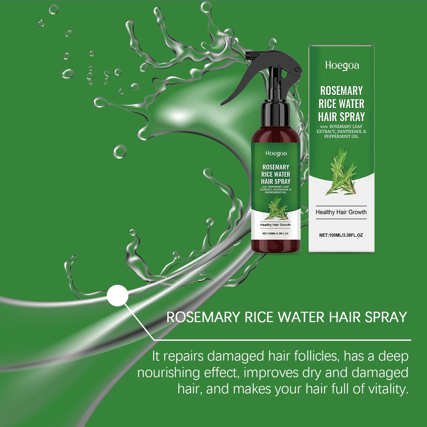 Rosemary Rice Water Hair Spray for Stronger Healthy Hair