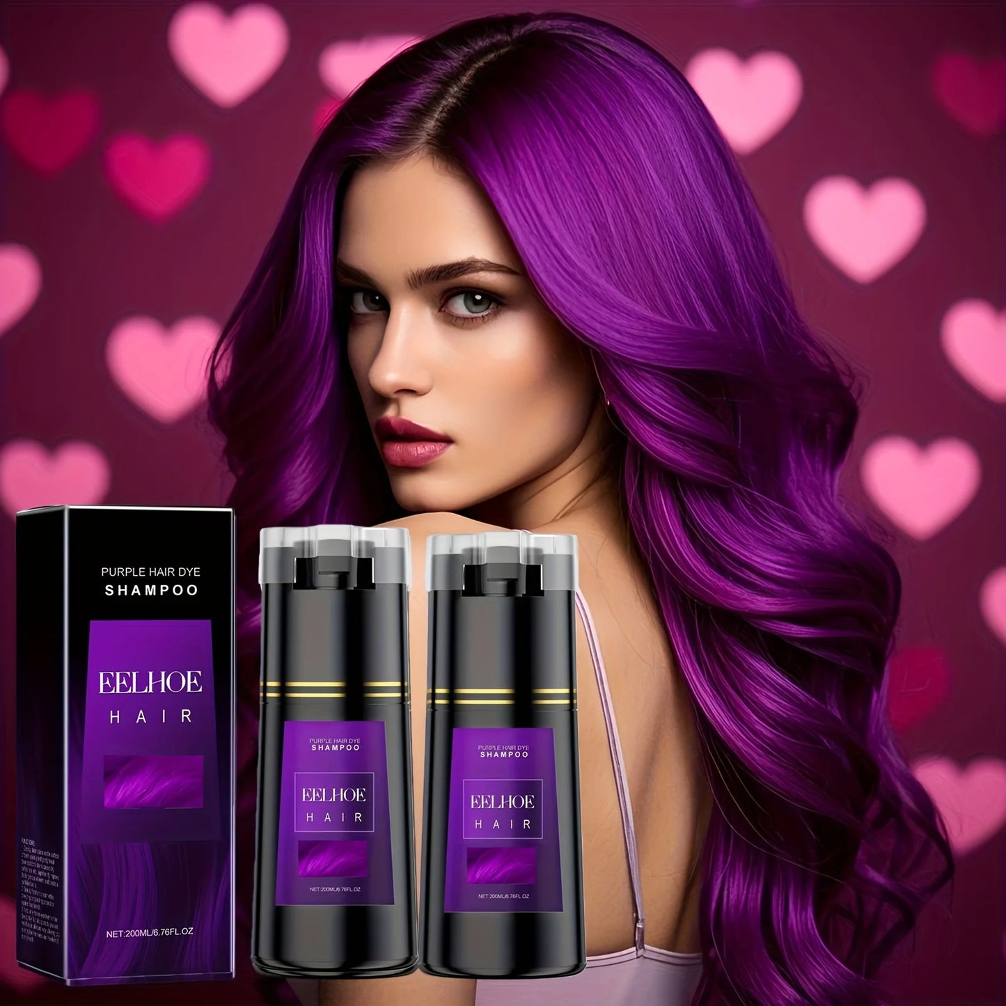 Purple Hair Color Shampoo 3-in-1 with Glycerin