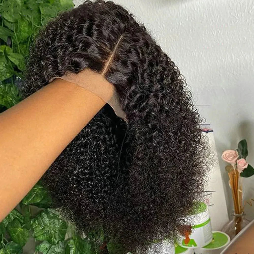 Glueless Deep Wave Wigs Human Hair 180 Density Pre Cut Lace Bob Wigs For Women Pre Plukced Bleached Knots Transparent Lace Front