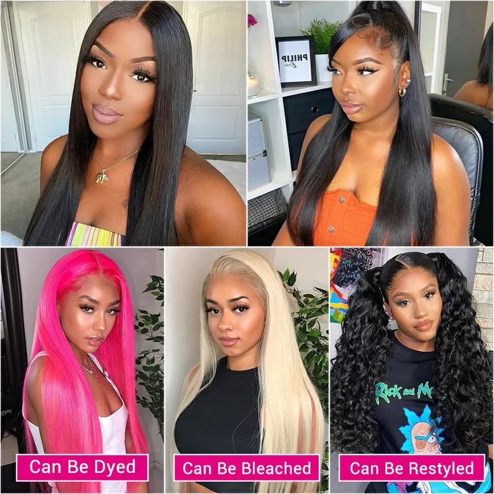 13x6 HD Lace Straight Raw Human Hair Wig 300% Density