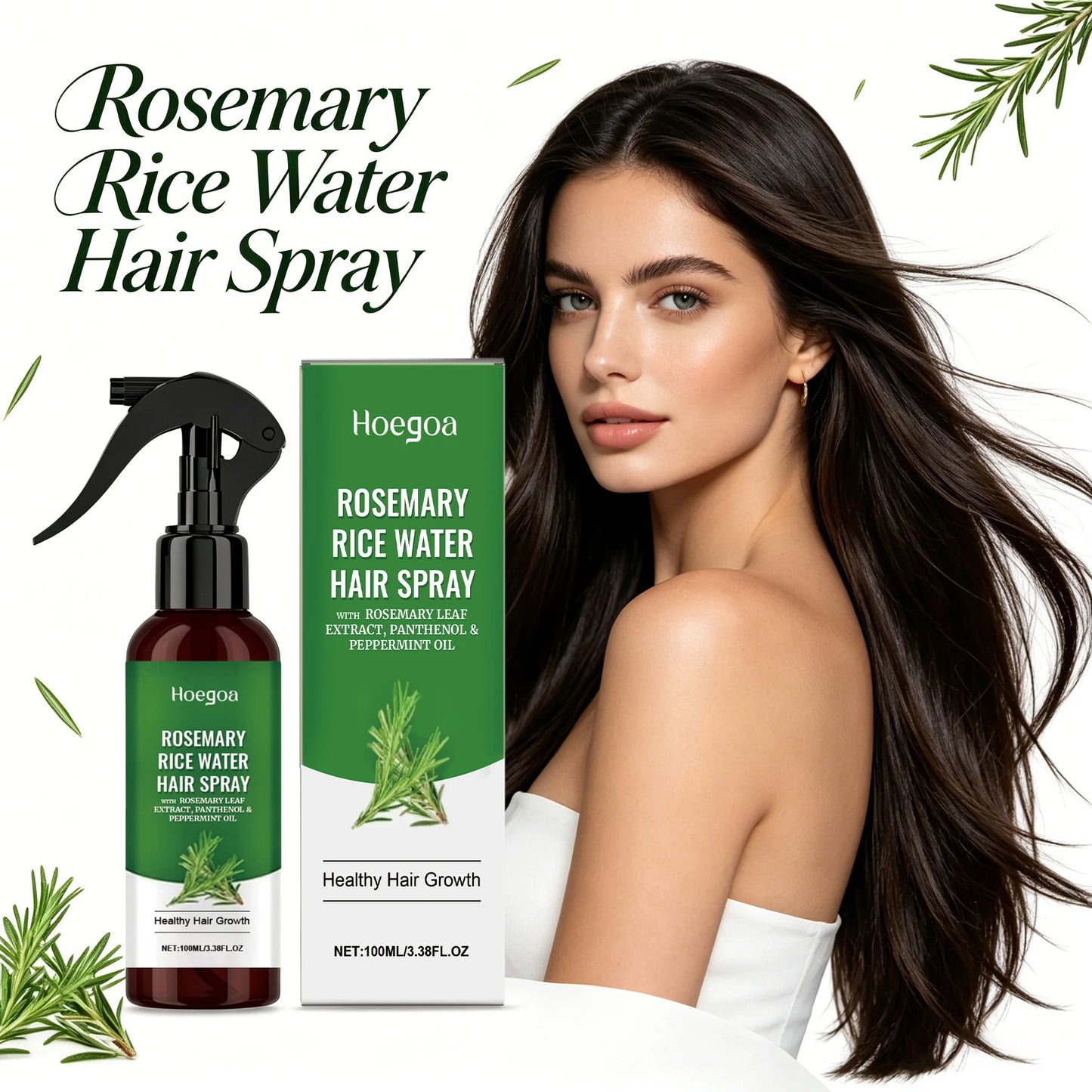 Rosemary Rice Water Hair Spray for Stronger Healthy Hair