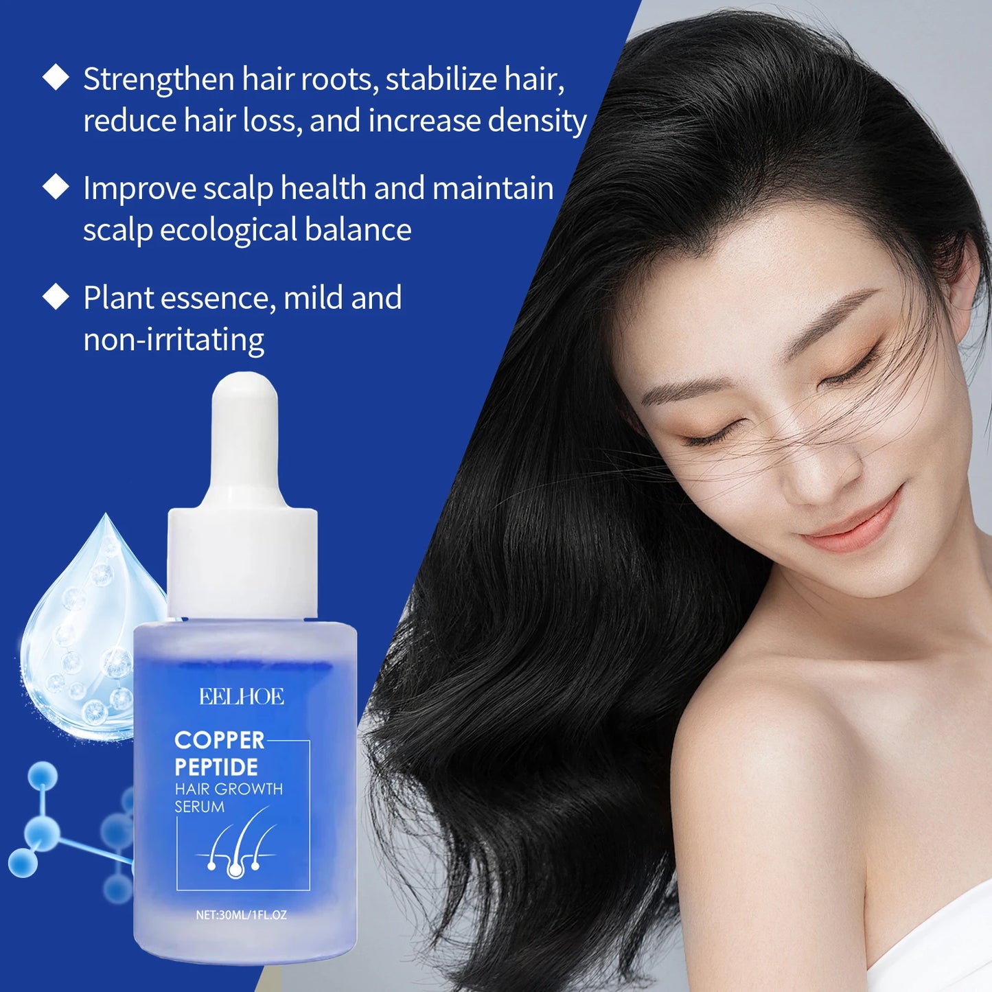 Copper Peptide Hair Serum for Stronger Fuller-Looking Hair