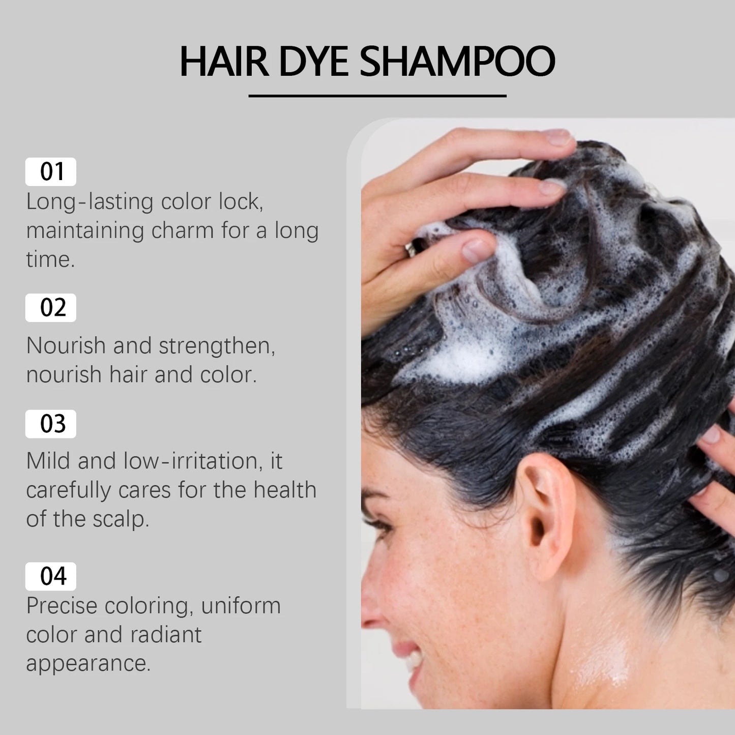 Herbal Black Hair Shampoo with Polygonum Essence