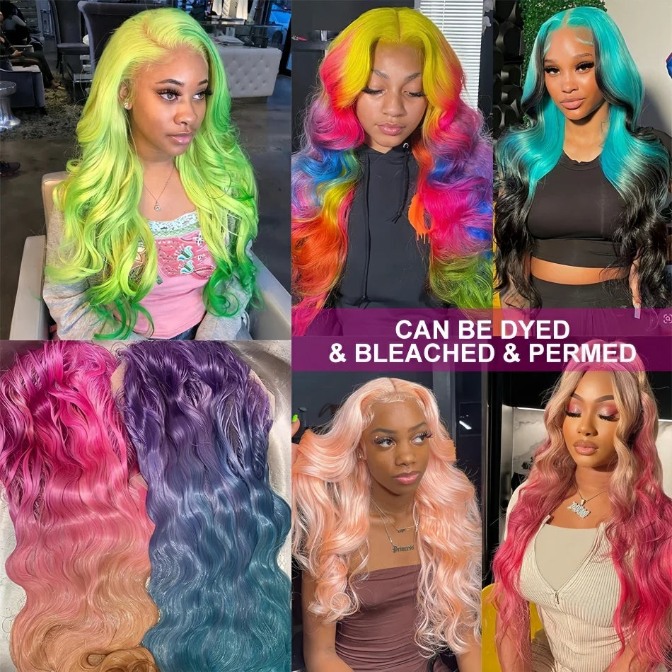 30" Blonde 613 HD Lace Front Human Hair Wig