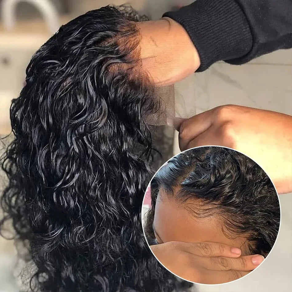 Deep Wave Bob HD Lace Front Human Hair Wig 230%