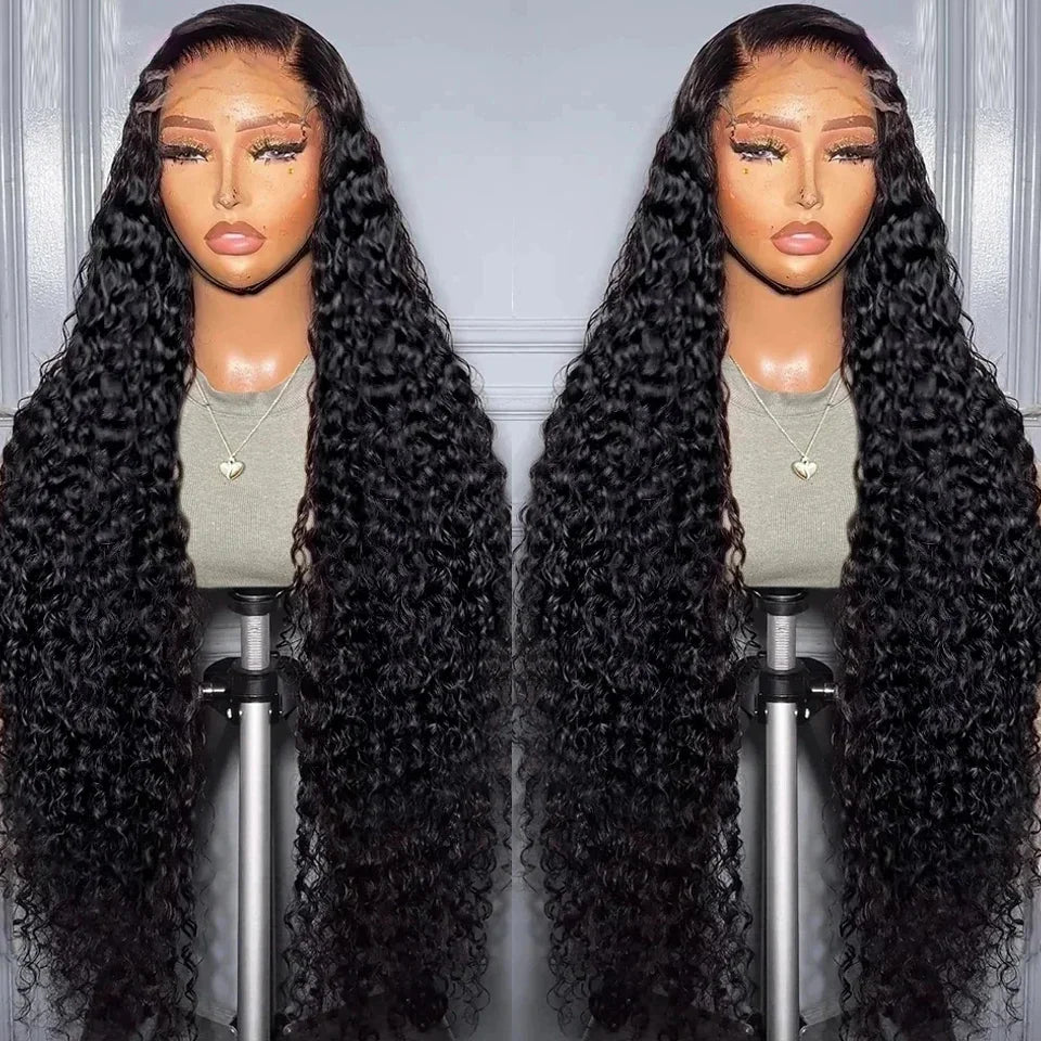 Glueless Wig Human Hair Ready To Wear Deep Wave 13x6 HD Lace Frontal Human Hair Wigs Curly Lace Front Human Hair Wig PrePlucked