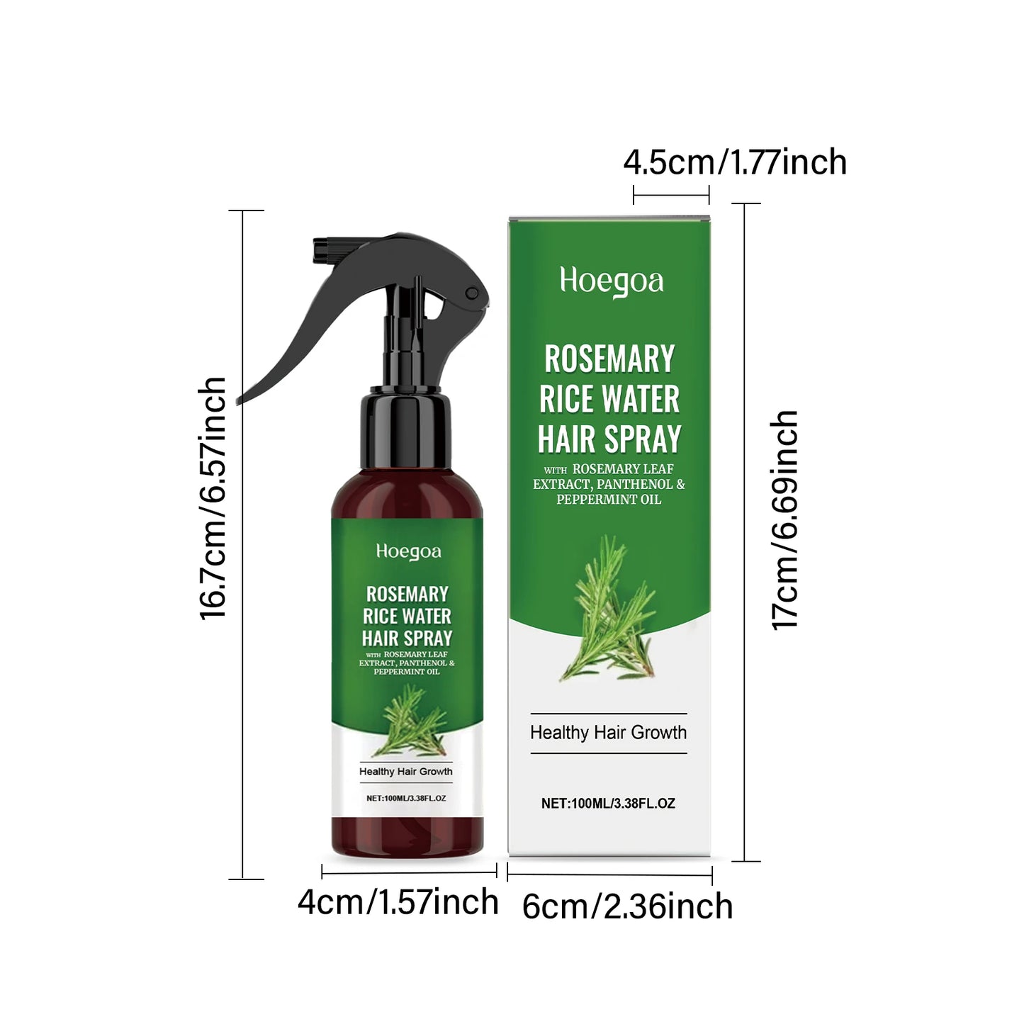 Rosemary Rice Water Hair Spray for Stronger Healthy Hair