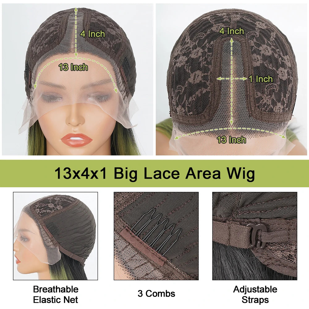 Deep Wave Lace Front Wig - Ombre Honey Blonde Kinky Curly Synthetic, Heat Resistant, Glueless Design