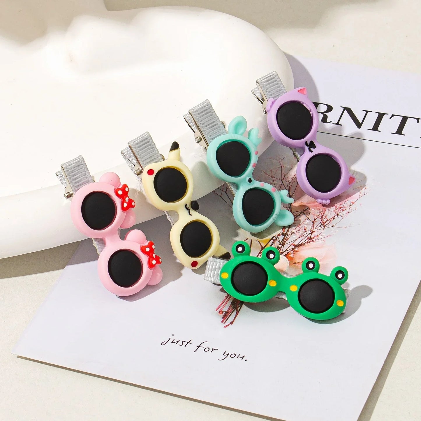 Glasses Hair Accessory, Broken Hairpins, Cartoon Duckbill Clips