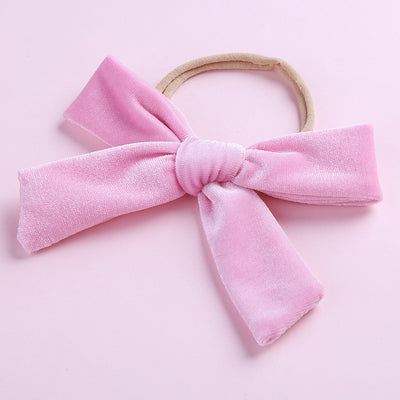Kids Girls Nylon Bow Hair Band