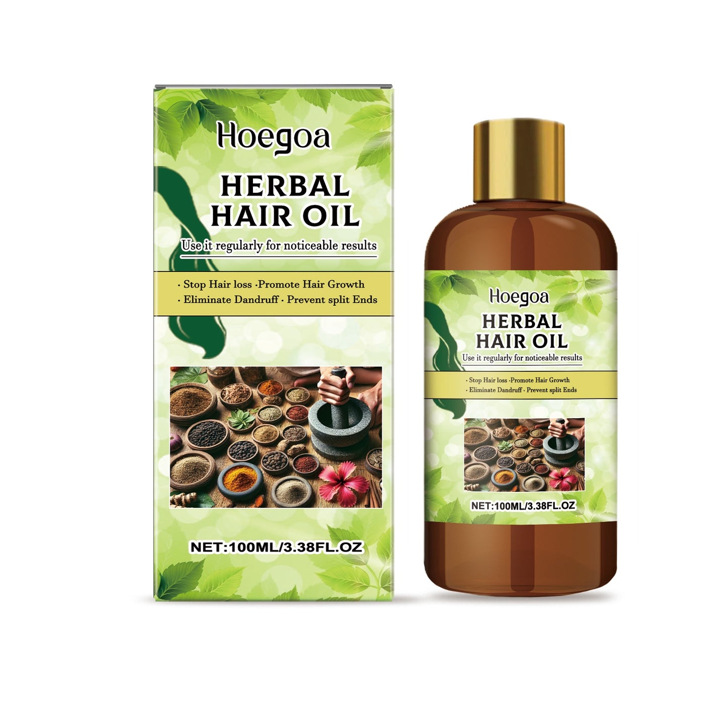 Herbal Hair Oil Hydrates, Moisturizes, Nourishes The Scalp, Improves Dryness, Frizz And Hair Treatment