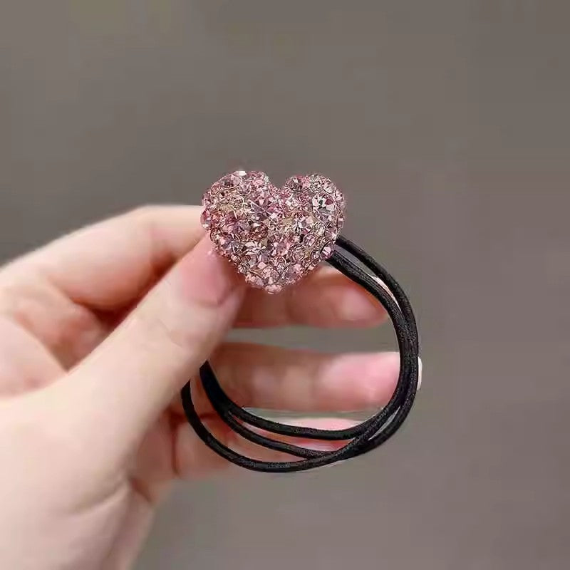 Women's Shiny Rhinestone Heart-shaped Hair Accessory Headband