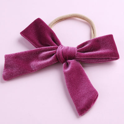 Kids Girls Nylon Bow Hair Band