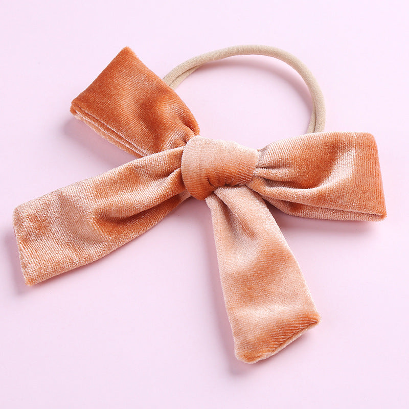 Kids Girls Nylon Bow Hair Band