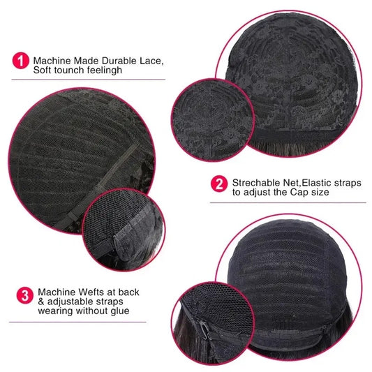 Short 6-inch Non-toxic Wig For Human Hair, Short Wig For Remy Hair, Fairy Wig, Woman Wig.