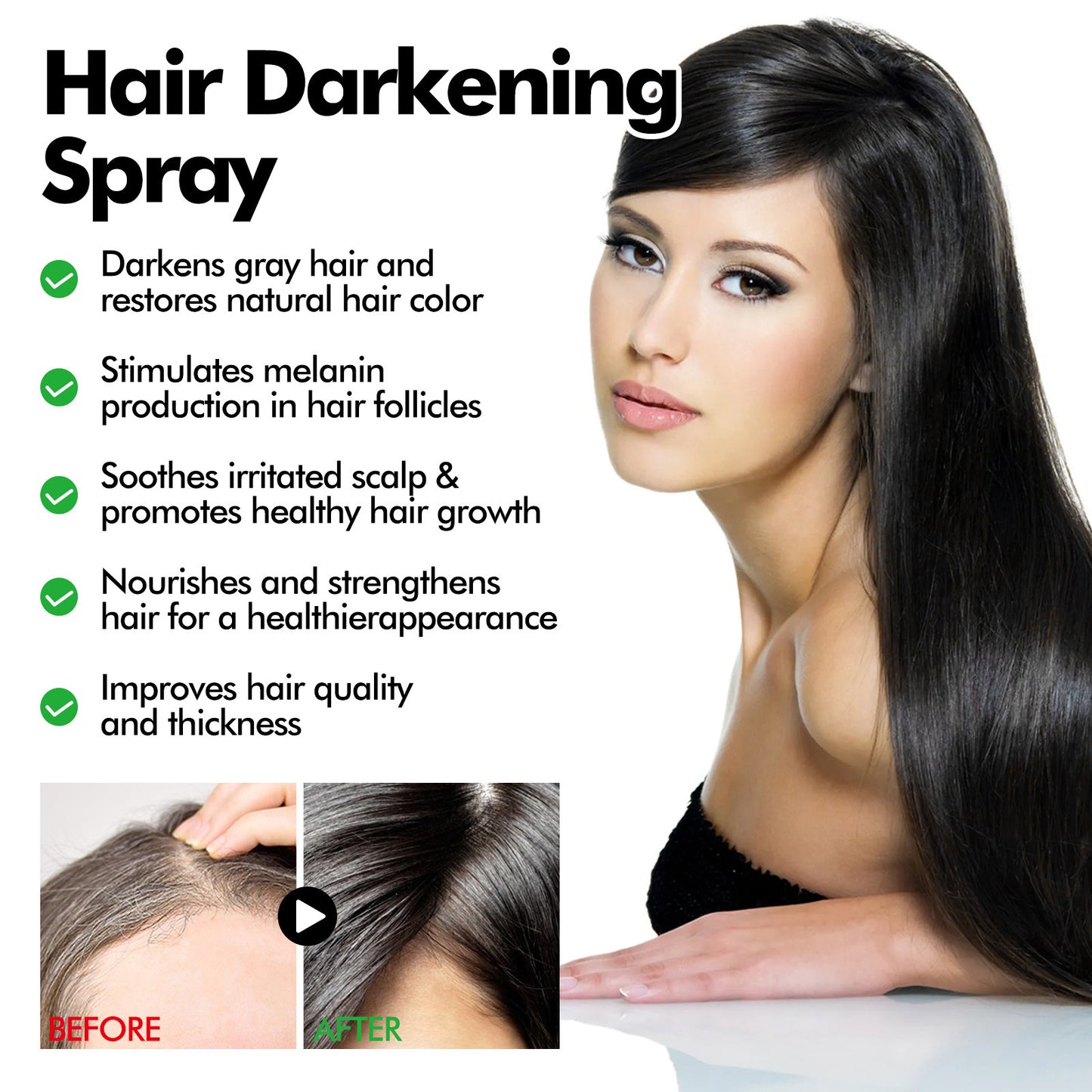 Covering Gray Hair Soft Moisturizing And Dense Care Spray