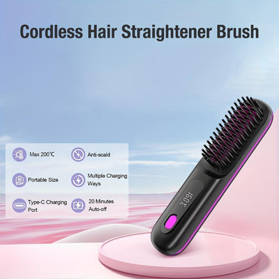 USB Wireless Household Electric Hair Straightening Comb For Both Straightening And Curling Without Damaging Hair