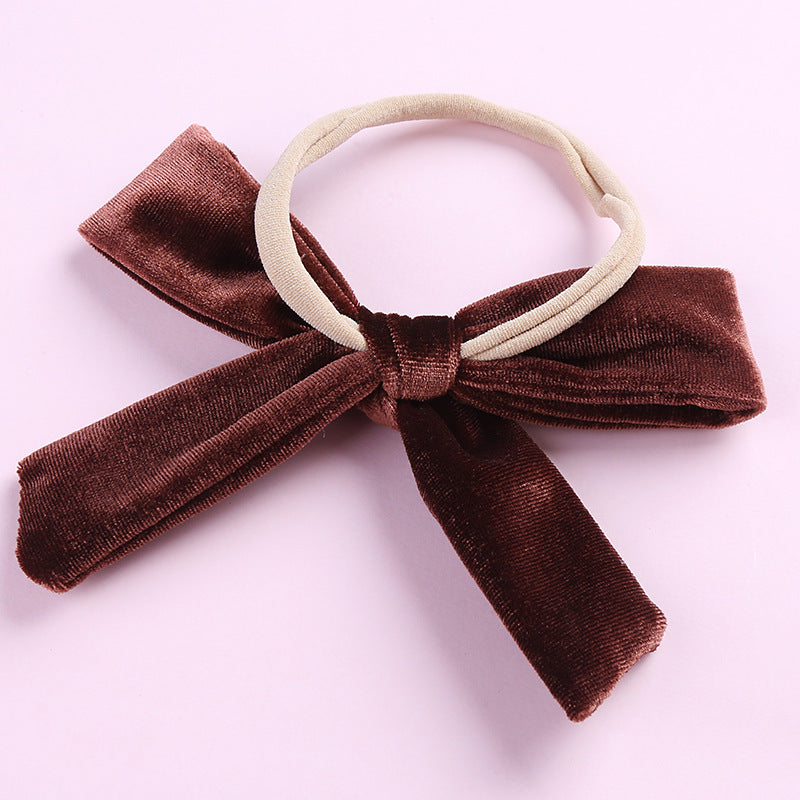 Kids Girls Nylon Bow Hair Band